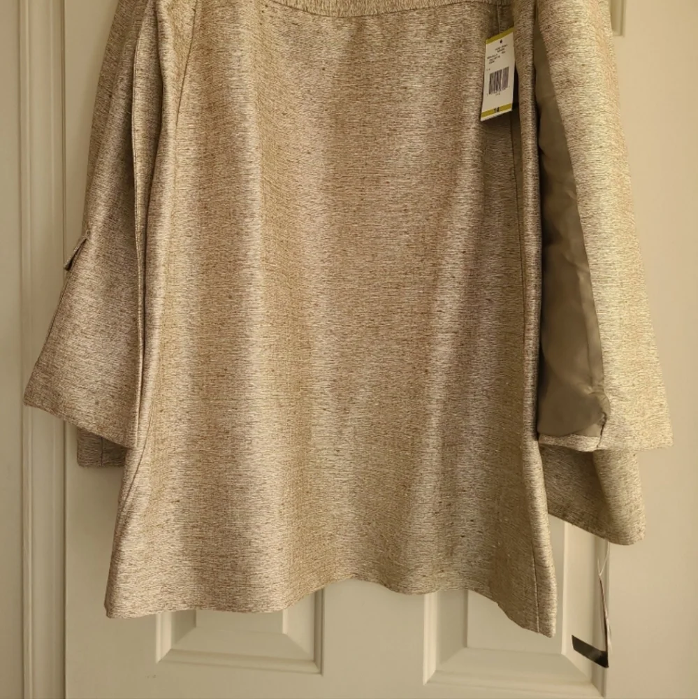 Jones New York Womens gold tweed Skirt Suit - special event style - Sz 14 - NWT - Picture 2 of 10